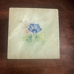 Vintage Genuine Alabaster hand carved box